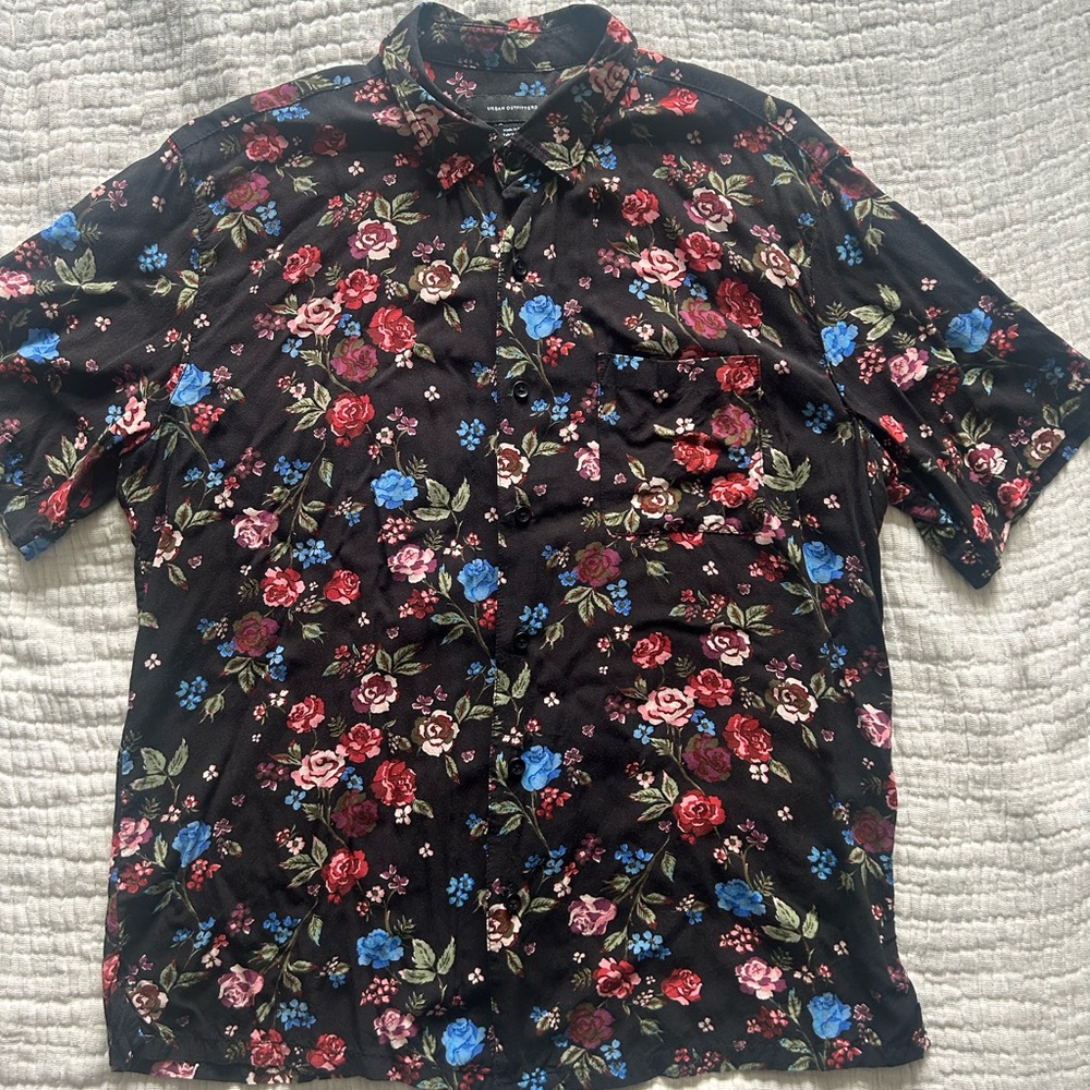 Floral Black Urban Outfitters Shirt for Men